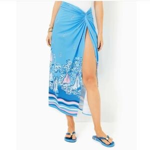 NWT Lilly Pulitzer Leevy Sarong Cover-Up in A Lil Nauti Engineered